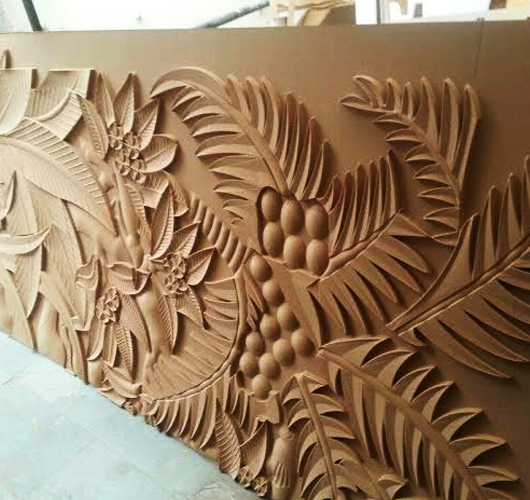 Charcoal sheets bring a contemporary edge to surface design